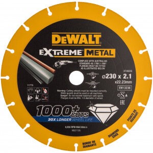 Алмазный диск отрезной по металлу 230x22.2 мм DEWALT DT40255