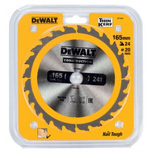 Пильный диск CONSTRUCT (165х20 мм; 24 ATB) Dewalt DT1934