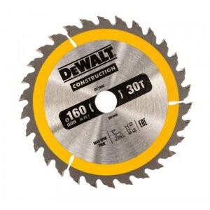 Пильный диск CONSTRUCT 160х20 мм, 30Т, ATB +10град Dewalt DT1932
