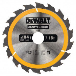 Пильный диск CONSTRUCT 184х30 мм, 18Т, ATB +20град Dewalt DT1941